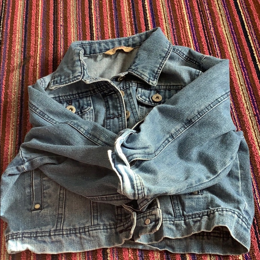 cropped jean jacket